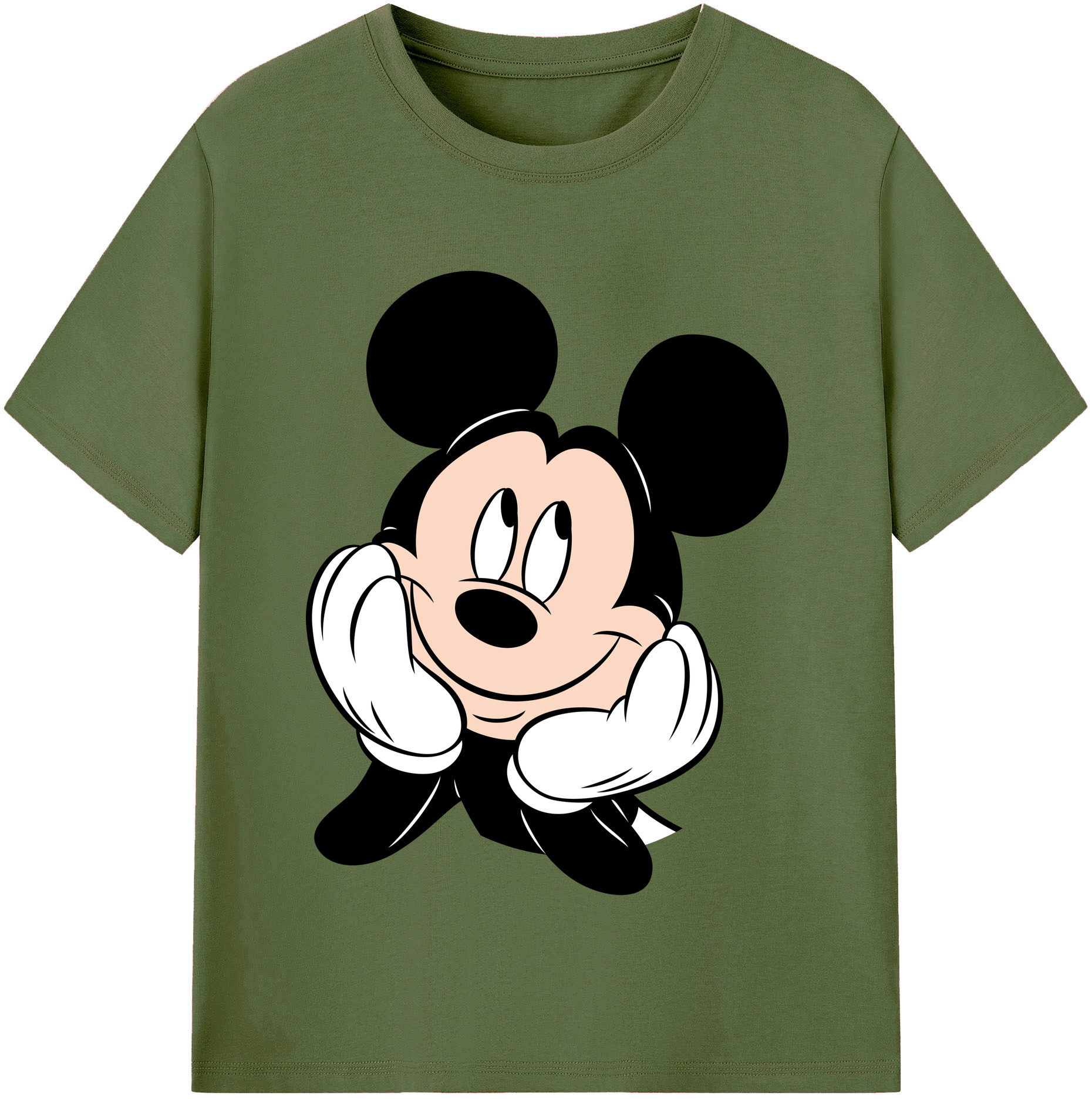 （画像用） ミッキーマウス Mickey Mouse 綿100％半袖Tシャツ（フロントプリント）